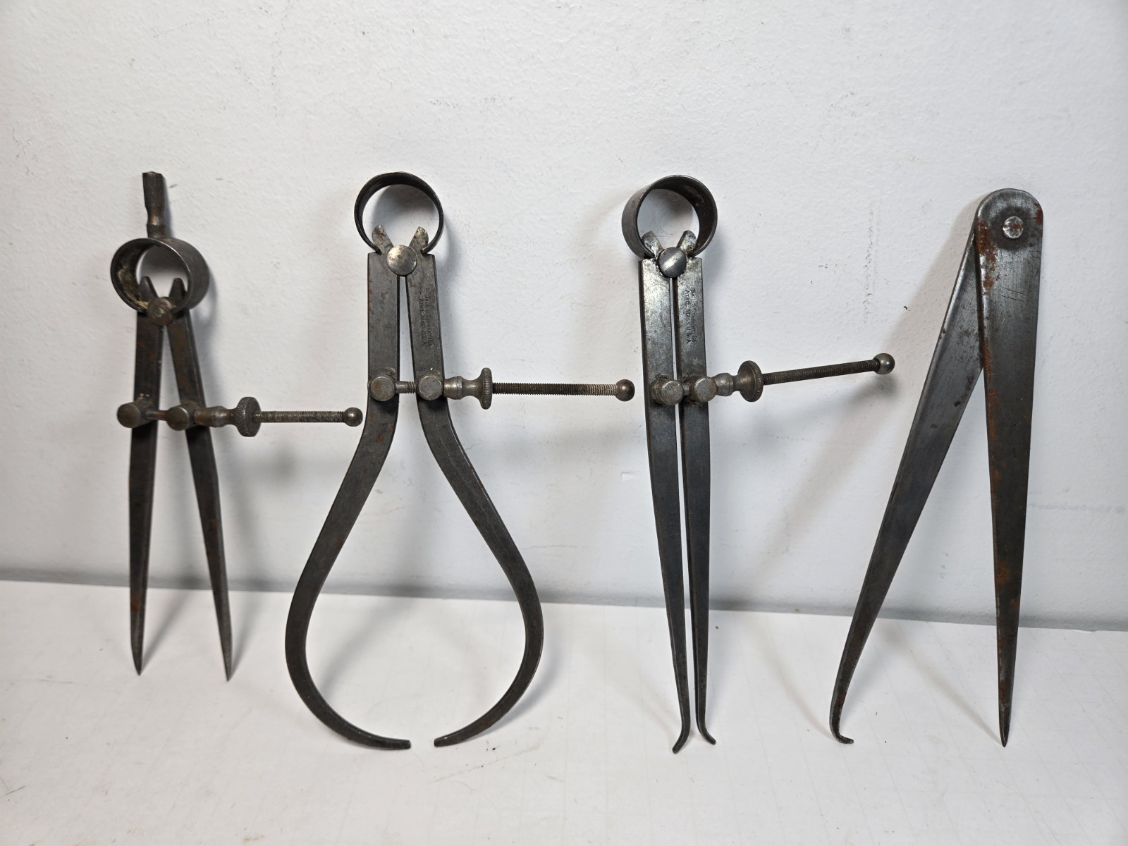 Assorted L.S STARRETT Co, Etc Calipers Lot of 4