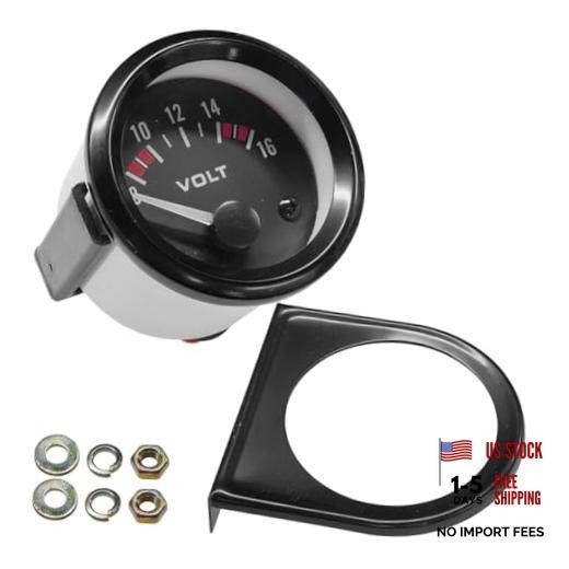 12V Car Voltmeter 2" 52MM Voltage Gauge Meter, Digital Automotive Voltmeter,
