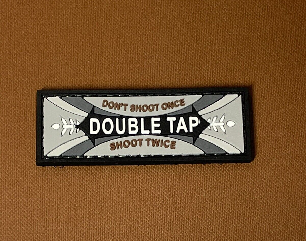 Tactical Patch - Double Tap PVC Gun Patch Special Forces PVC Morale Patch