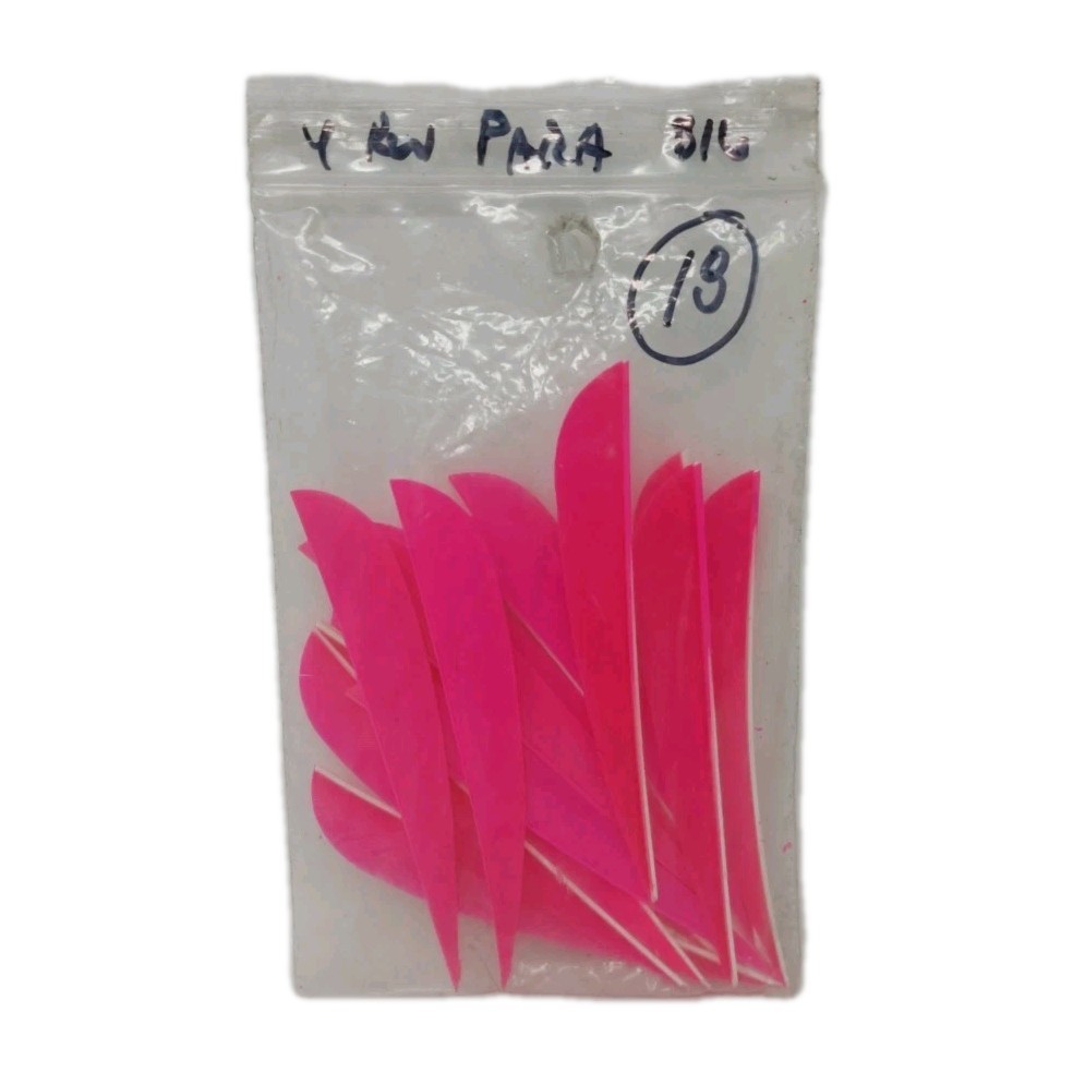18 Count Archery Arrow Feathers 4" Right Wing Parabolic: Fluorescent Pink
