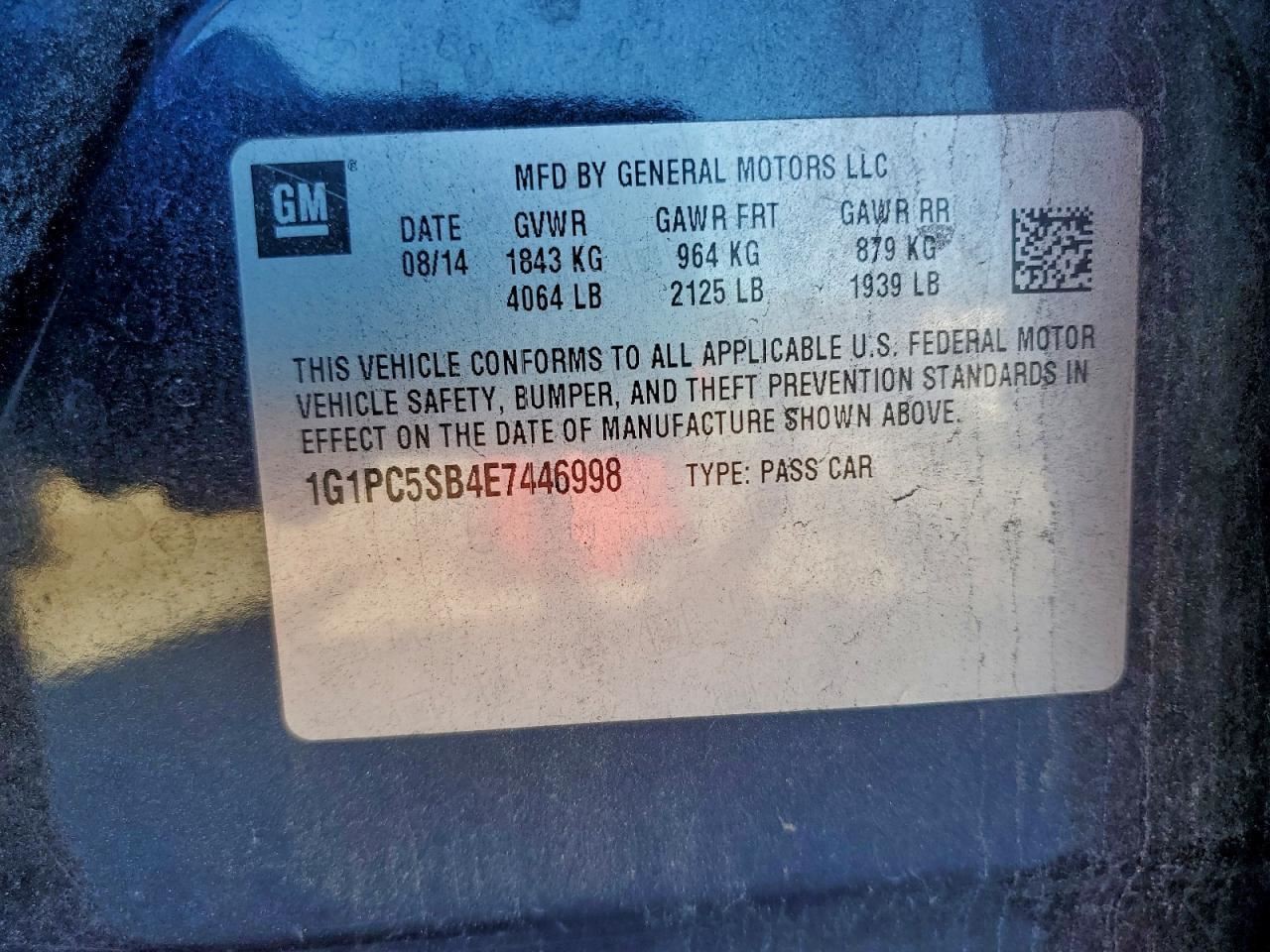 CRUZE 2014 Glove Box 4924864