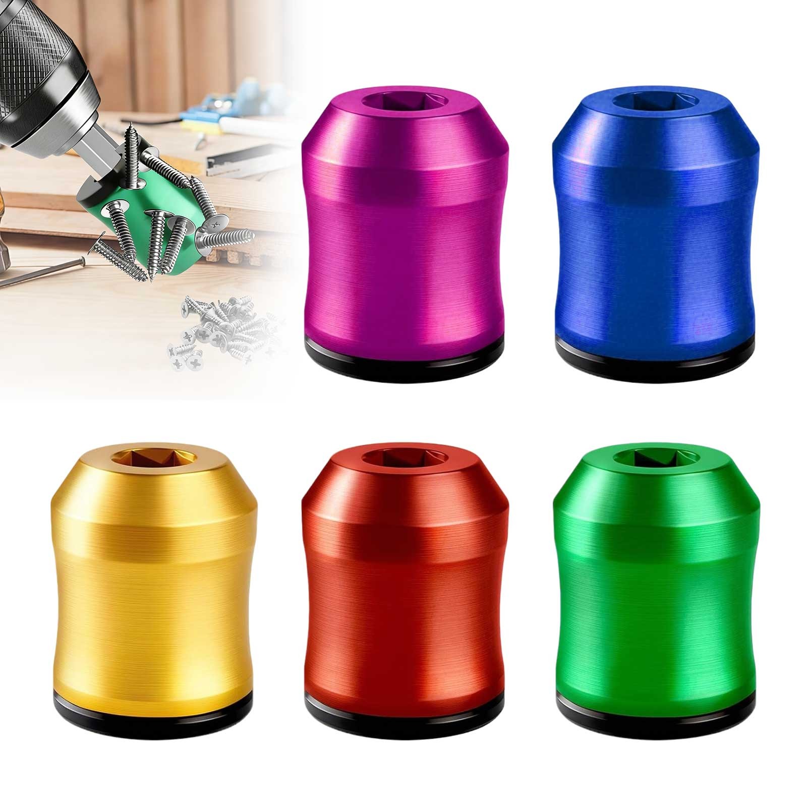 5x Magnetic Screw Holder Strong Screwdriver Head Magnetic Ring 1/4"Hex for Drill