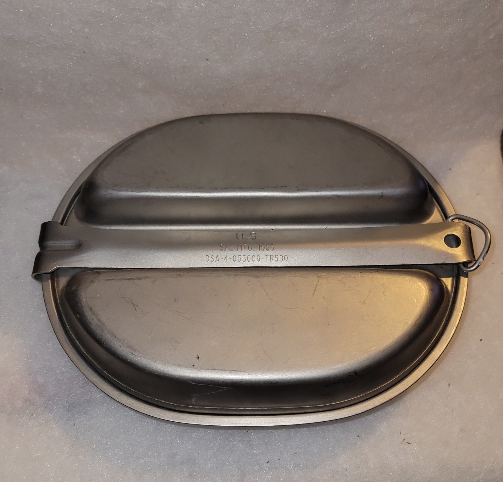 Vtg 1965 US Military Mess Kit Vietnam Era S/L MFG Stainless Steel w/ Utensils