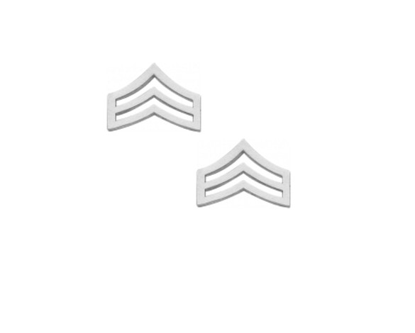 SMITH & WARREN SERGEANT CHEVRONS SMALL, NICKEL - PAIR