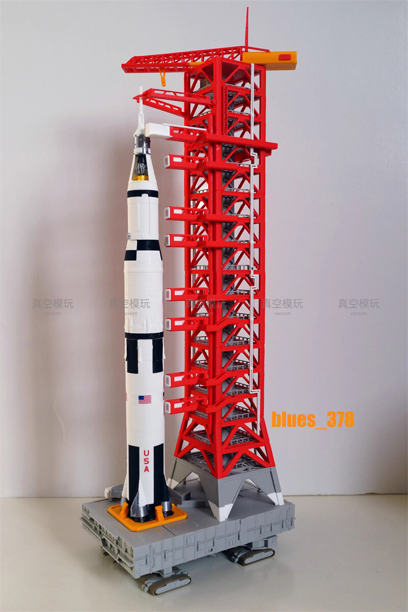 NEW 1/400 Saturn-5 Launching Tower Frame Model Rocket Painted Model Set Toy Gift