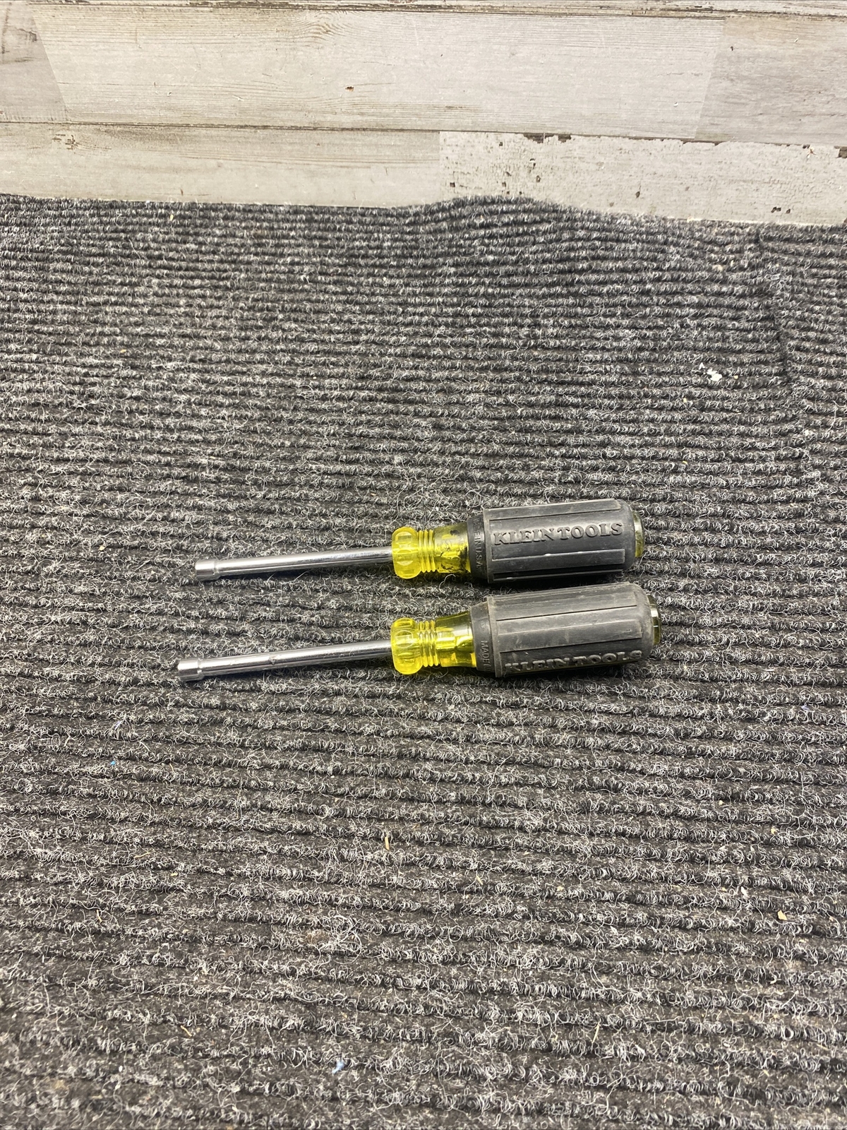Lot of 2 Klein Tools 3/16" Cushion-Grip Nut Driver Magnetic - 3" Shank