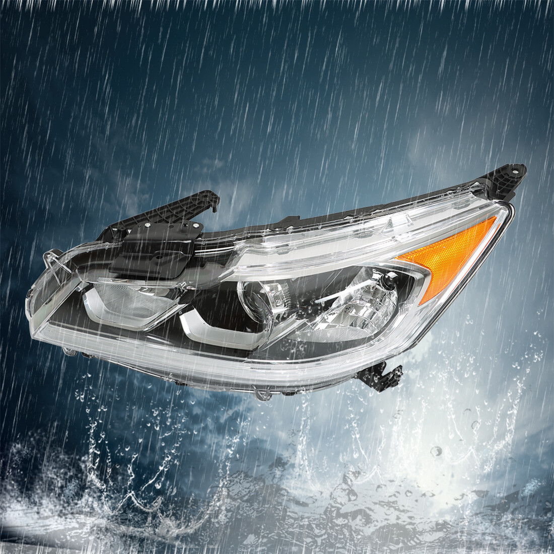 For 2016-2017 Honda Accord Headlamps Left/Driver Side Halogen Headlight Assembly