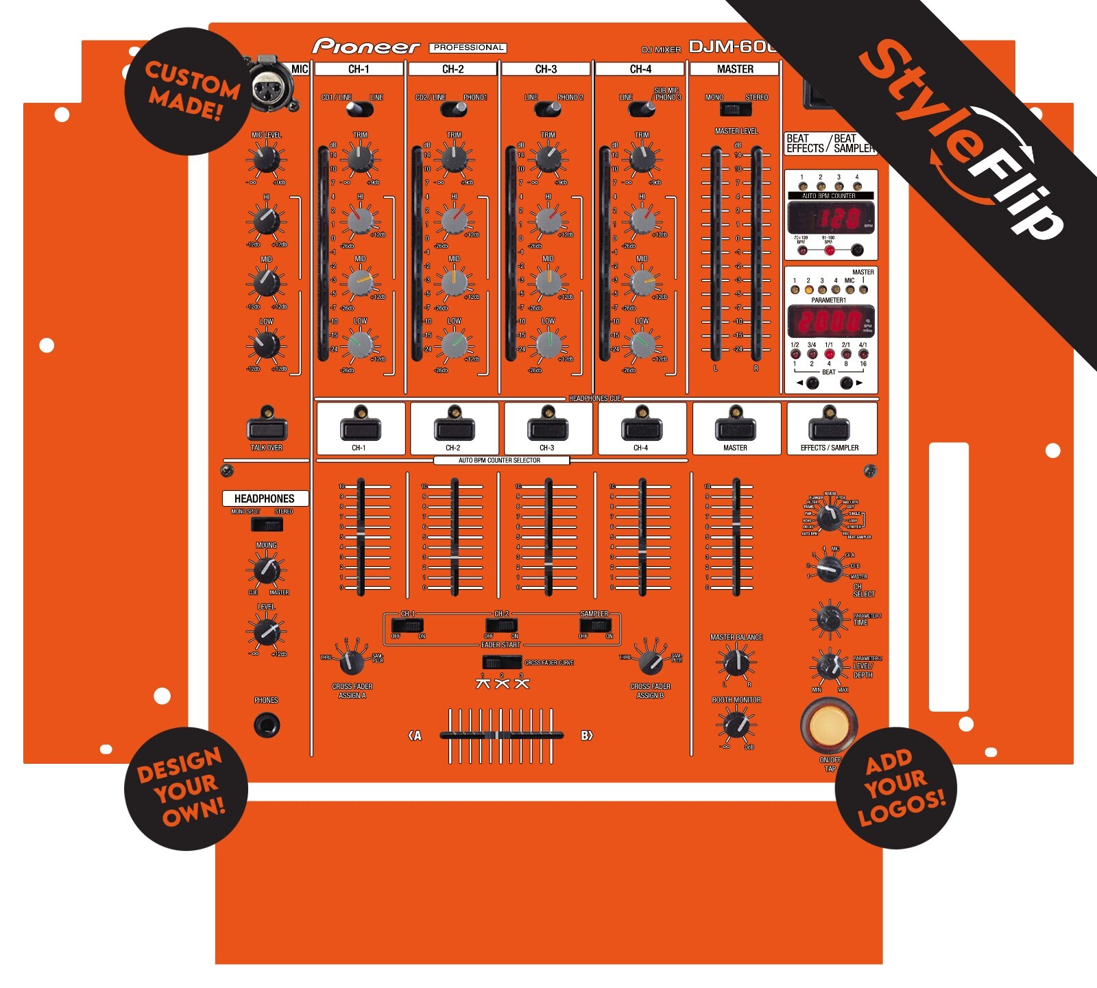 Pioneer DJM-600 Skin | Custom Design | Protective Decal | StyleFlip Skins