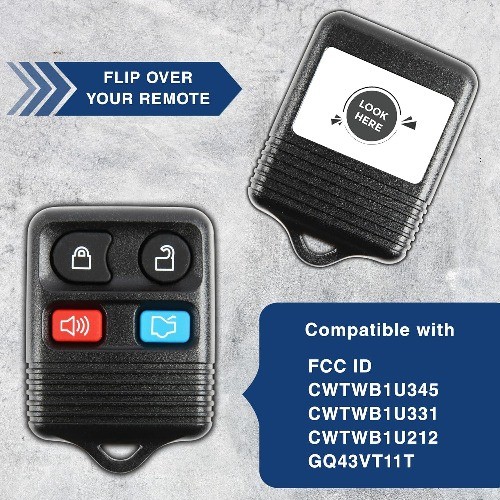 Replacement Keyless Entry Remote Control Key Fob Clic Size: 2-PackColor: Black