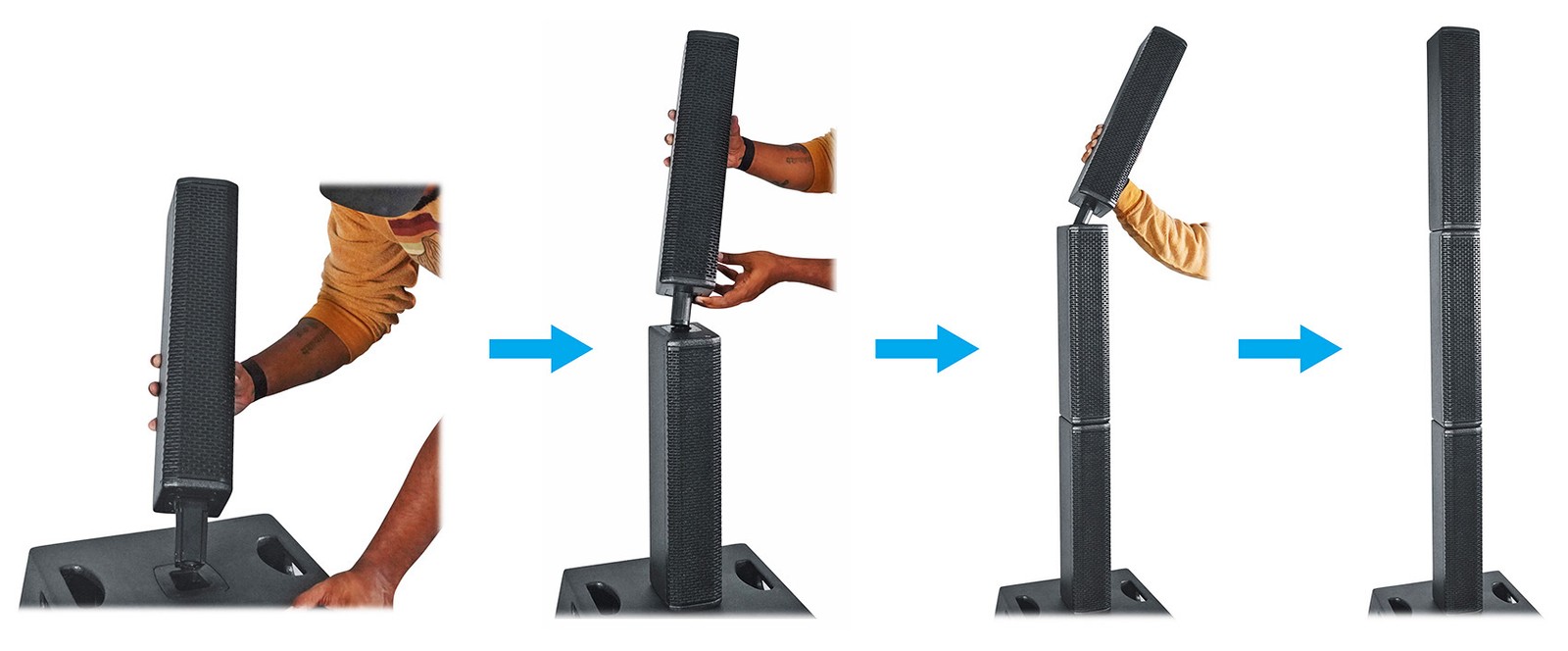 DJ Package w/2) TITAN ARRAY SYSTEM V2 Wireless Link Column Array Speakers+Facade