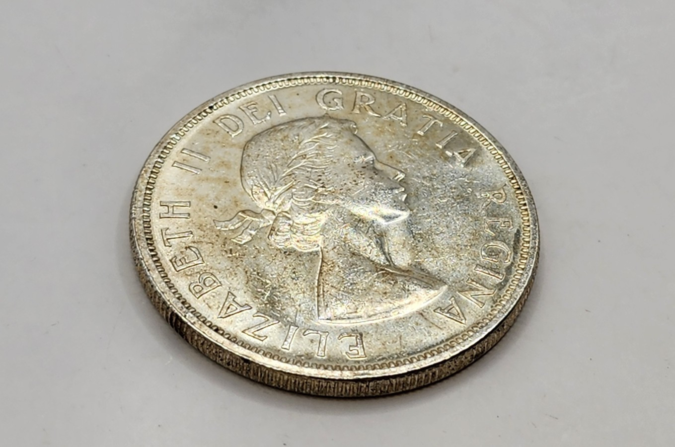1958 Canada 1 Dollar Silver Coin - British Columbia - KM#55