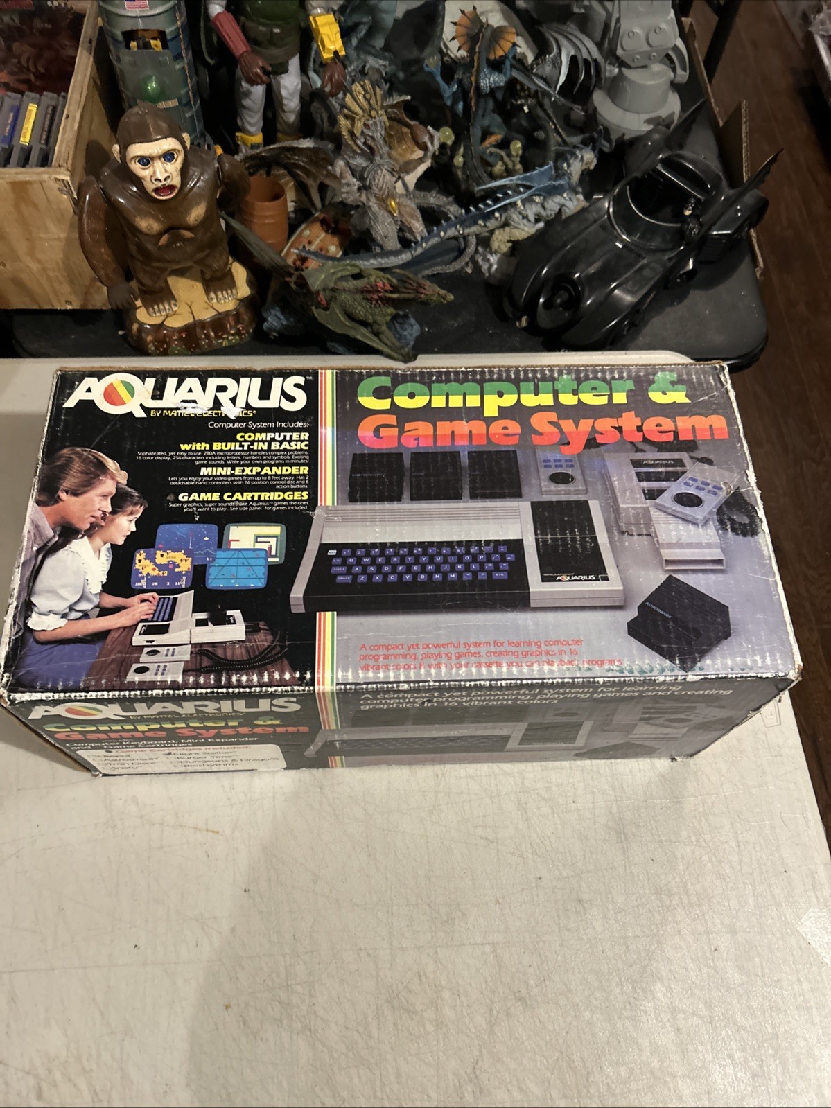 Mattel 1982 Aquarius Computer & Game System W/Nightstalker Untested As Is