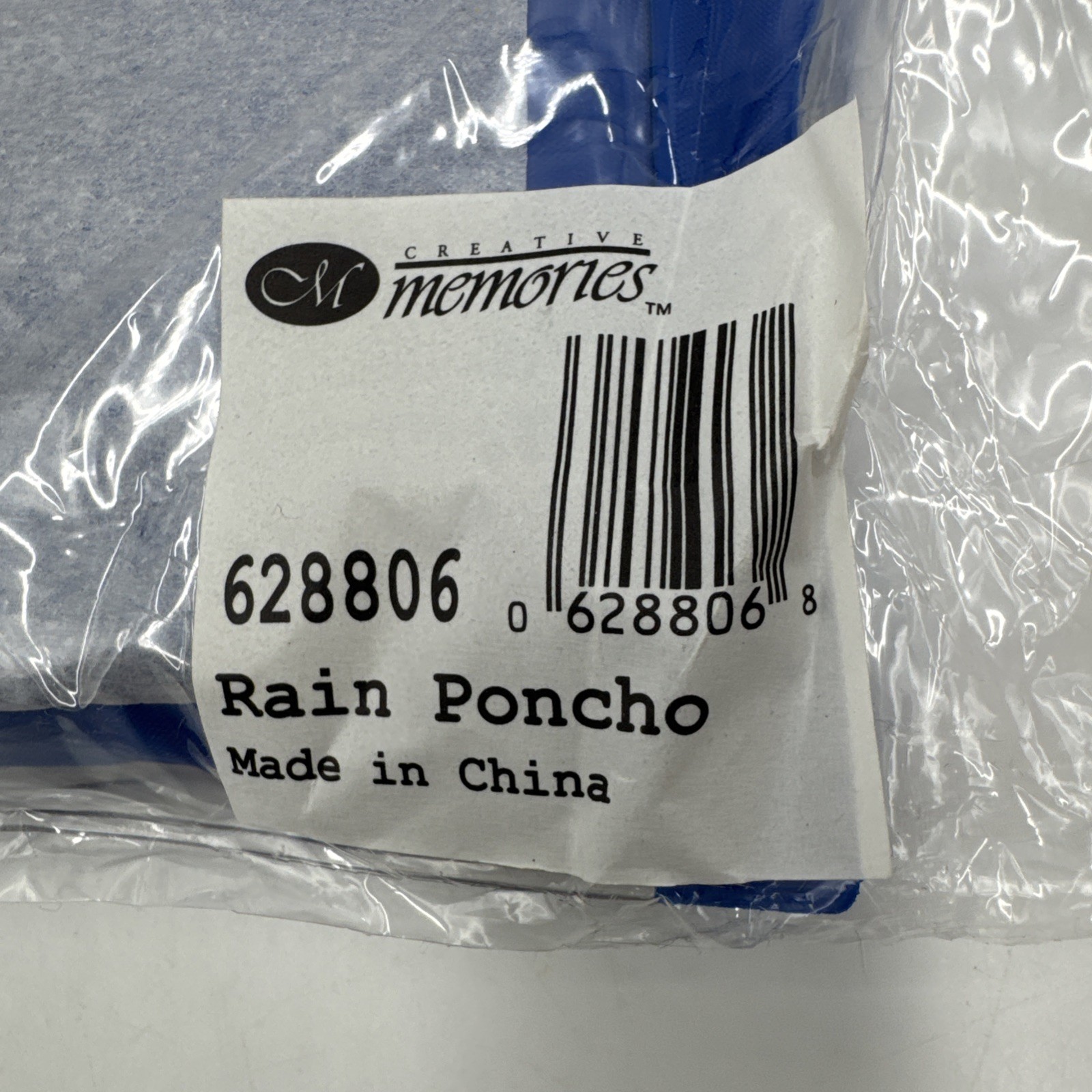 Creative Memories Rain Poncho Blue New