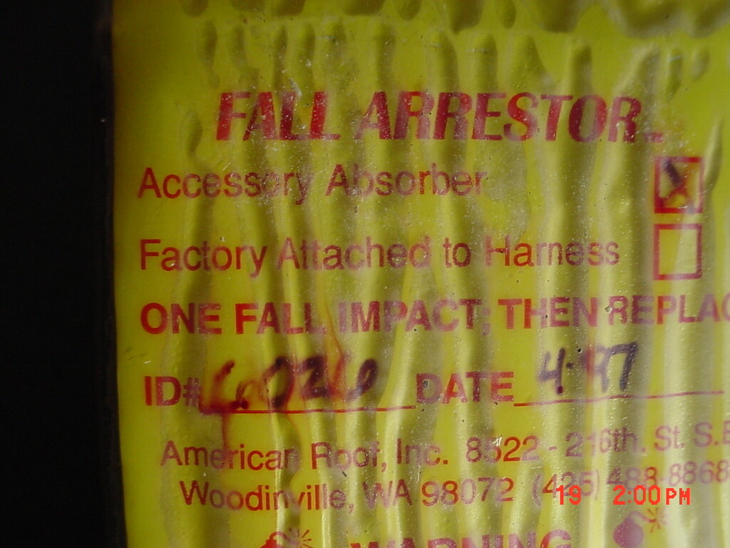 Fall Arrestor ABSORBER with Lanyard