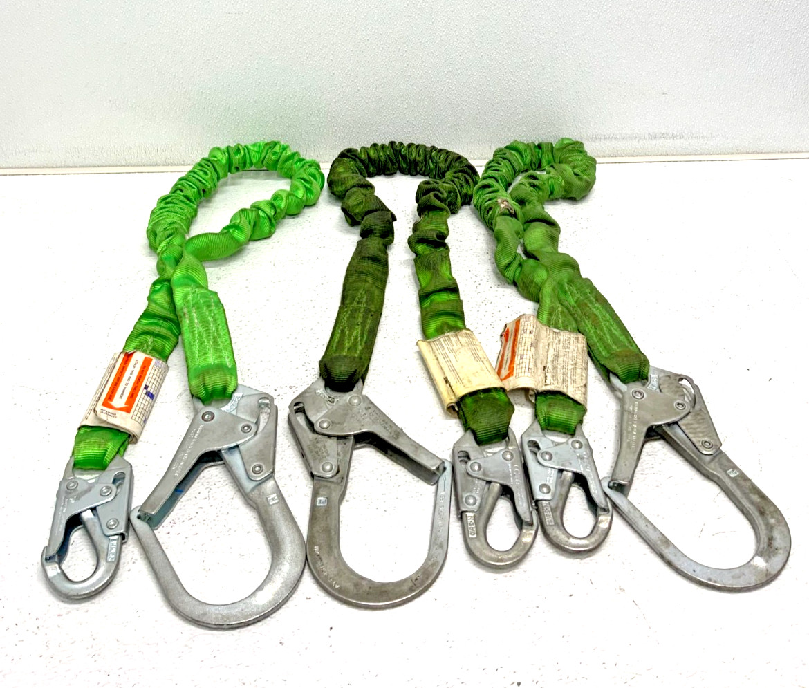 Lot of 3 Miller 219M-Z7/6FTGN Maynard II 6' Shock Absorbing Lanyard 310LB 66C