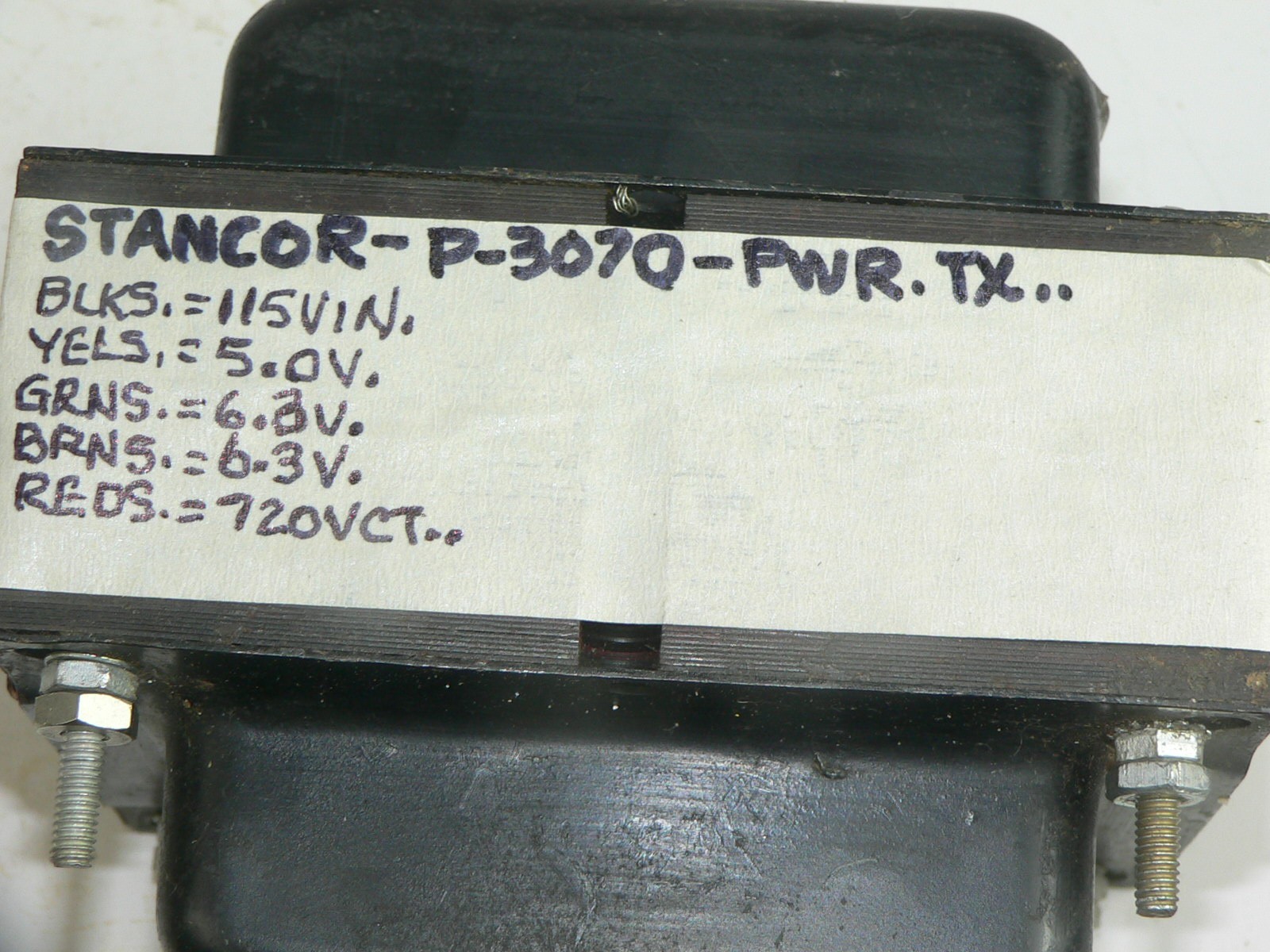 1 Stancor P3070 Power Transformer--Tests good