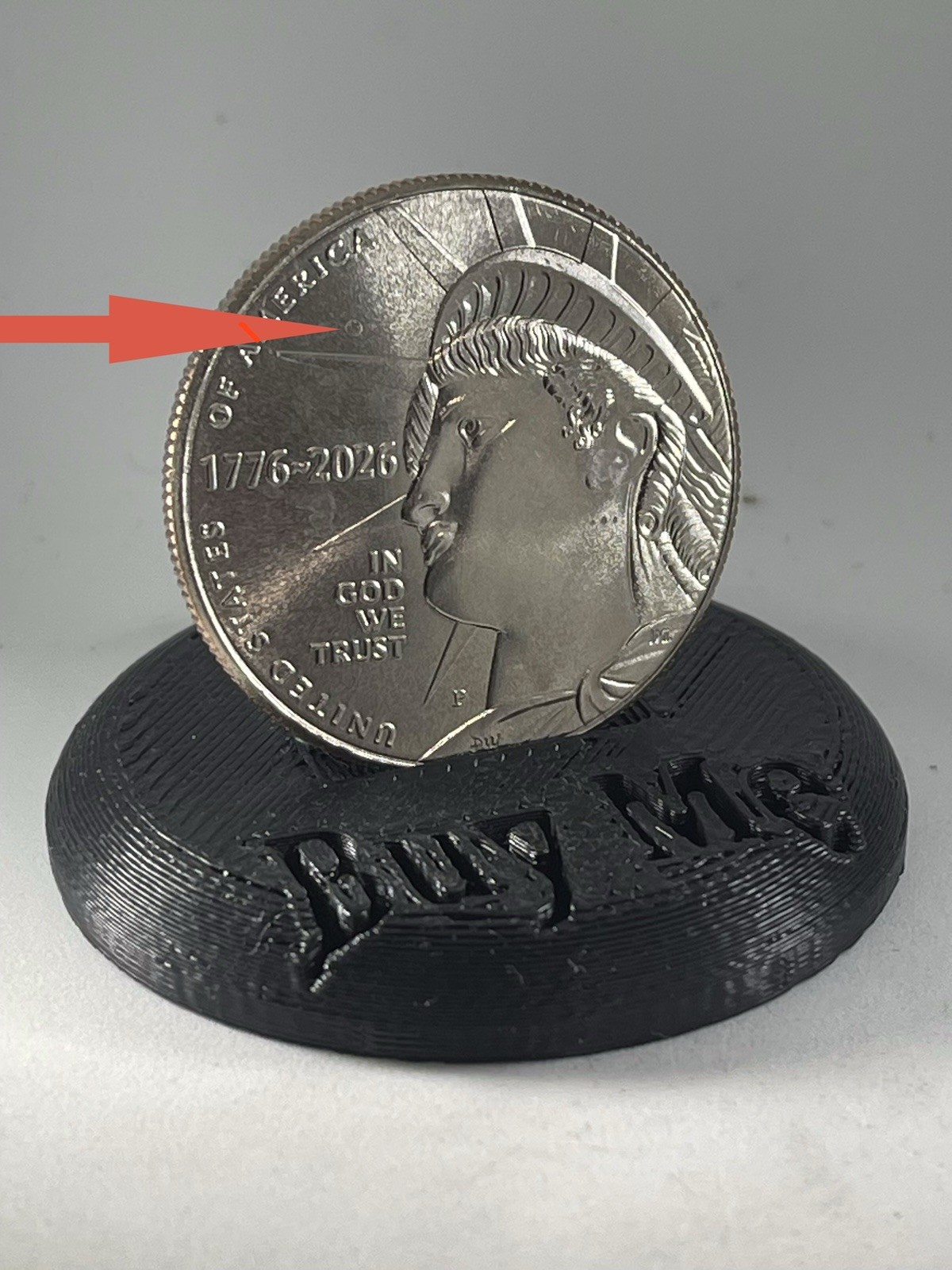 Unique Mark On 2026-P Enduring Liberty Half $. Die Chip? Die Clash? Not Sure.