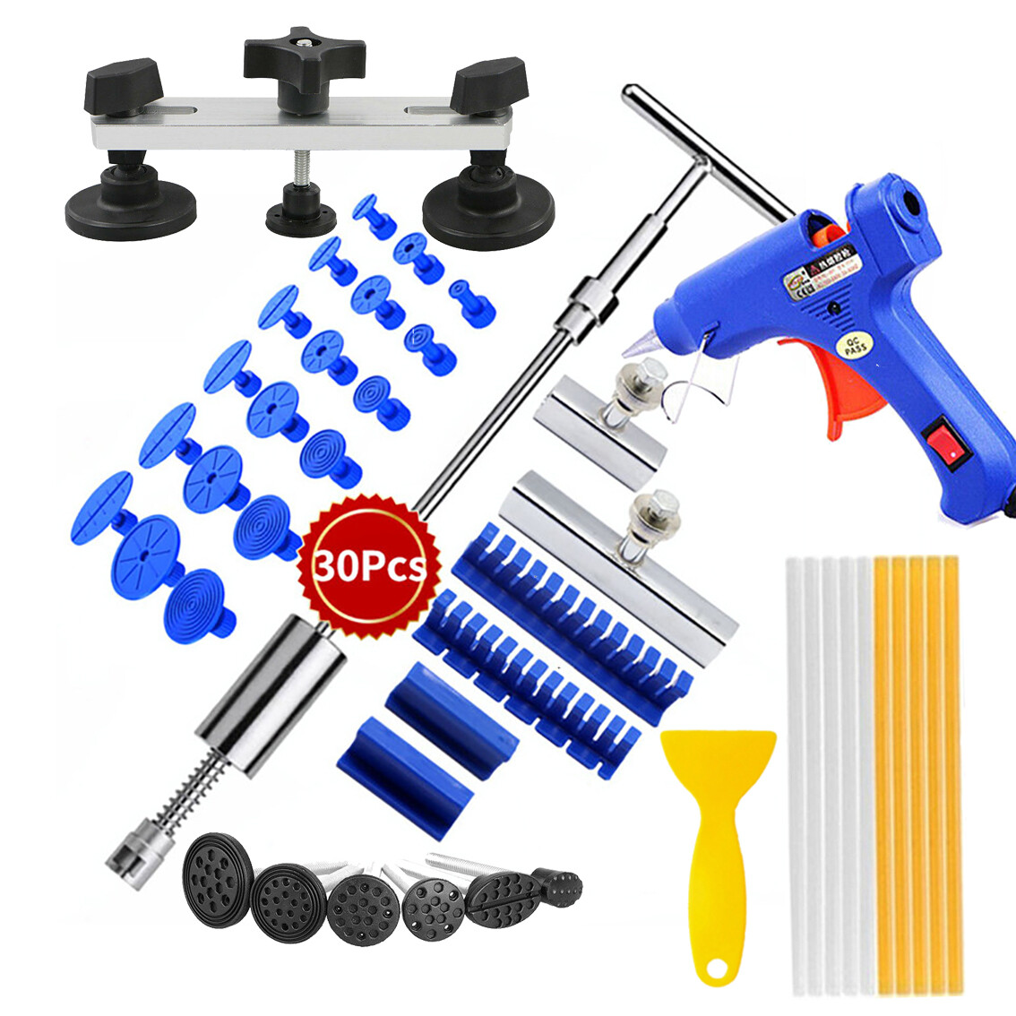 Car Paintless Dent Repair Dint Hail Damage Remover Car Dent Puller Glue Gun Kit