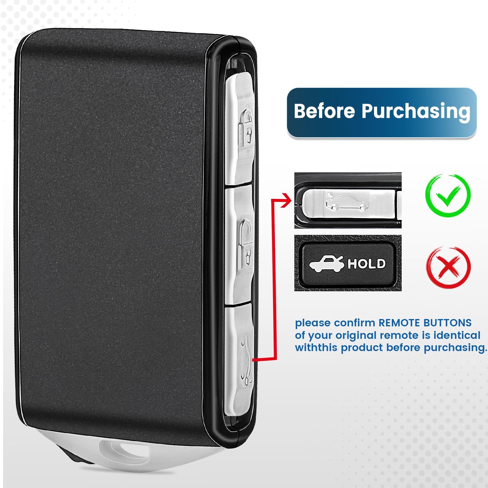 Replacement Smart Remote Car Key Fob for Volvo S90 V60 V90 XC40 XC60 XC90 2016-2