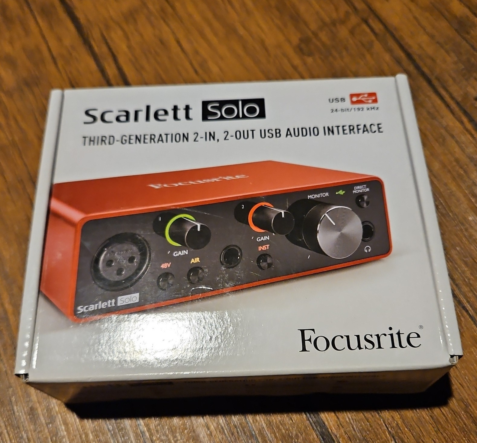Focusrite Scarlett Solo 3rd Gen USB Audio Interface 2-In/2-Out 24/192