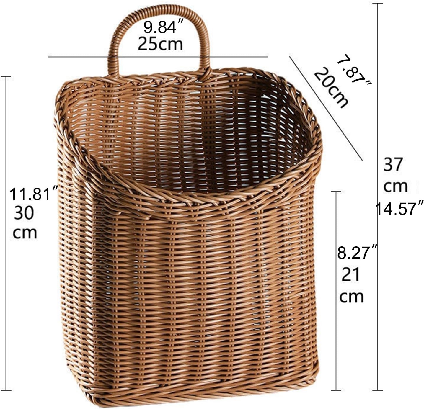 Chic Boho Woven Hanging Basket - Perfect for Garden, Home & Events - 11.4" H