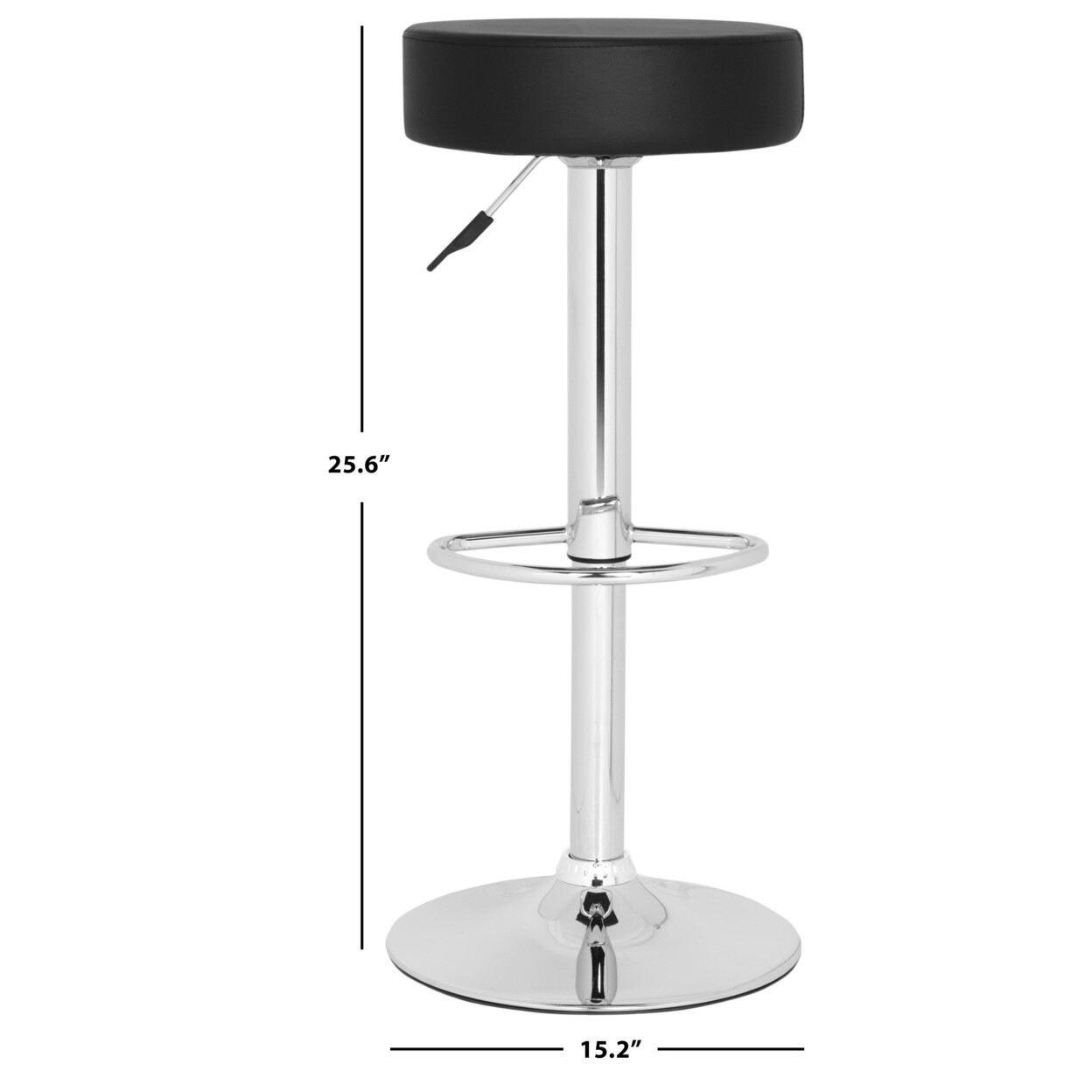 SAFAVIEH Jude Swivel Bar Stool | Black |