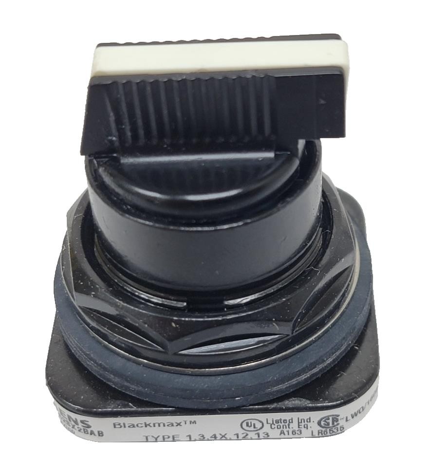 SIEMENS 52SX2BAB Selector Switch: 30 mm Panel Mounting Size, 2 Positions