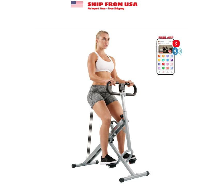 Sunny Health & Fitness Smart Upright Row-N-Ride Exerciser - NO. 077S