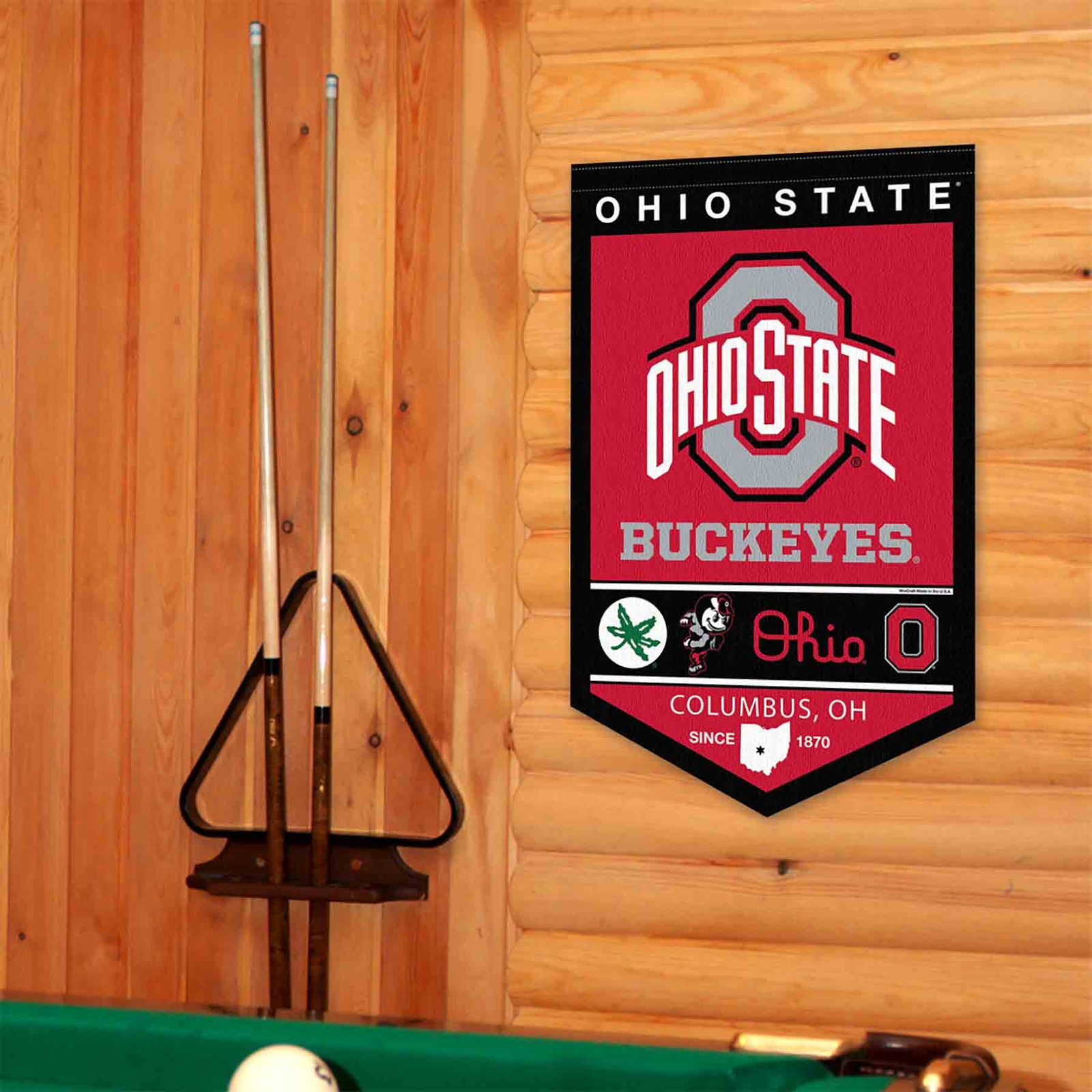 Ohio State Buckeyes Heritage Logo History Banner Pennant