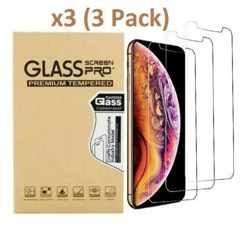 3-Pack iPhone 17 16 15 14 13 12 11 X 8 7 PRO Max Tempered Glass Screen Protector