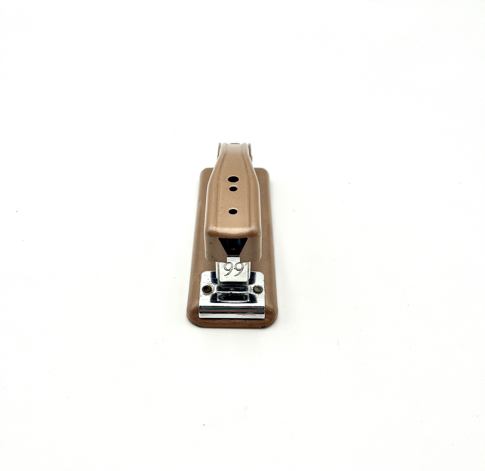 Vintage MCM Swingline 99 Desktop Stapler Brown & Tan | Tested Working