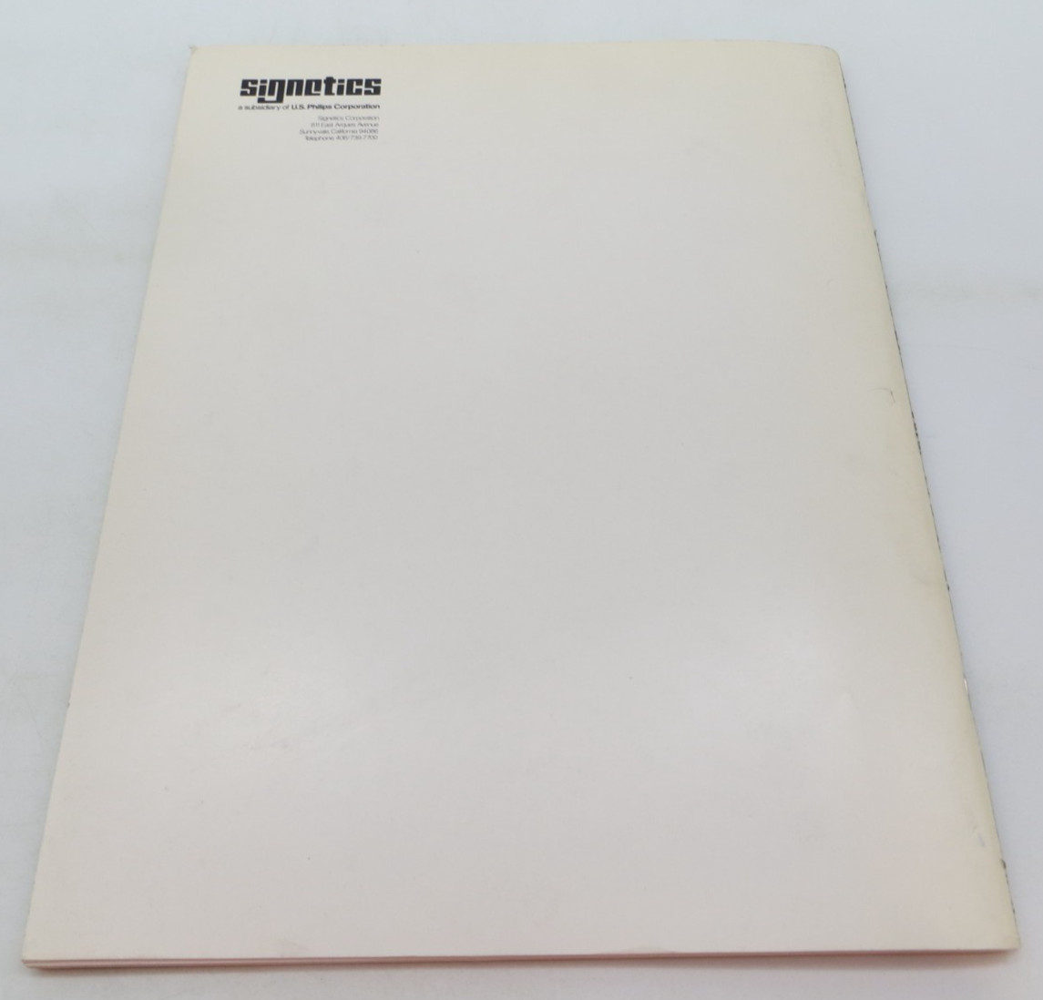Signetics Technology Leadership - Analog vintage product reference