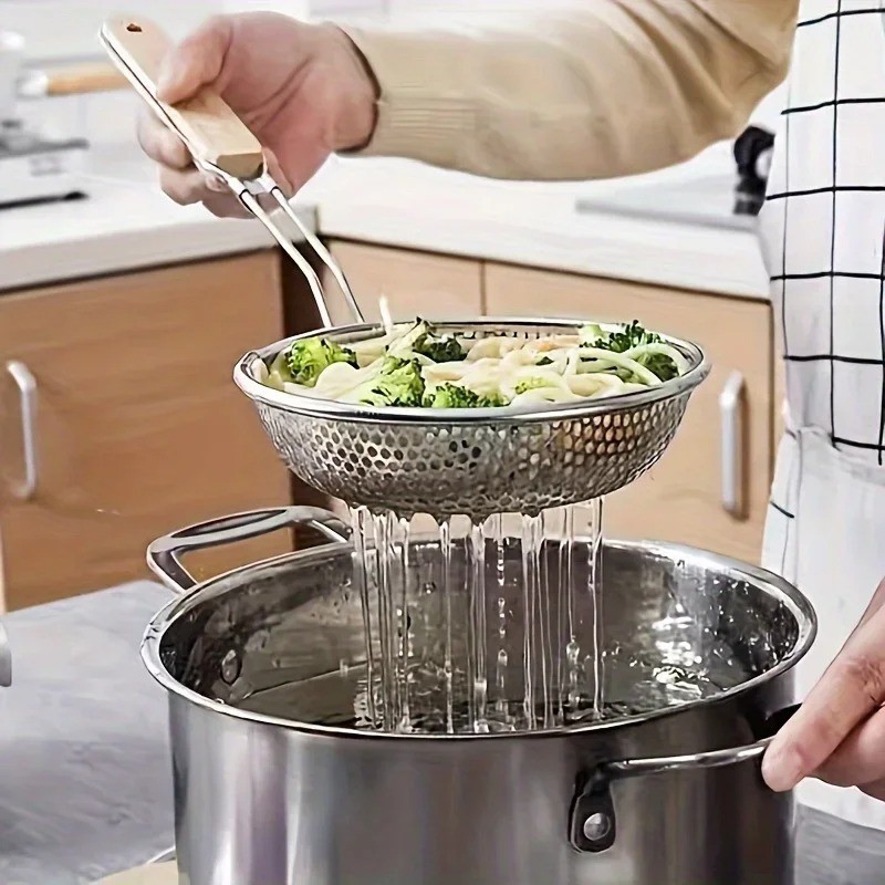 Stainless Steel Skimmer Strainer Spoon Kitchen Cooking Tool