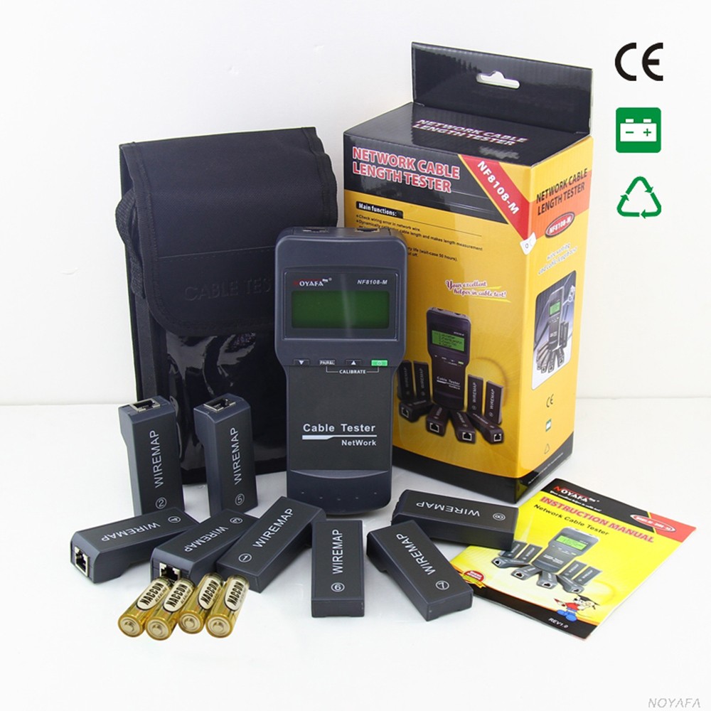 NOYAFA NF-8108M NetWork Lan Cable Tester Wire length tester RJ45 Cat5E Cat6/6E