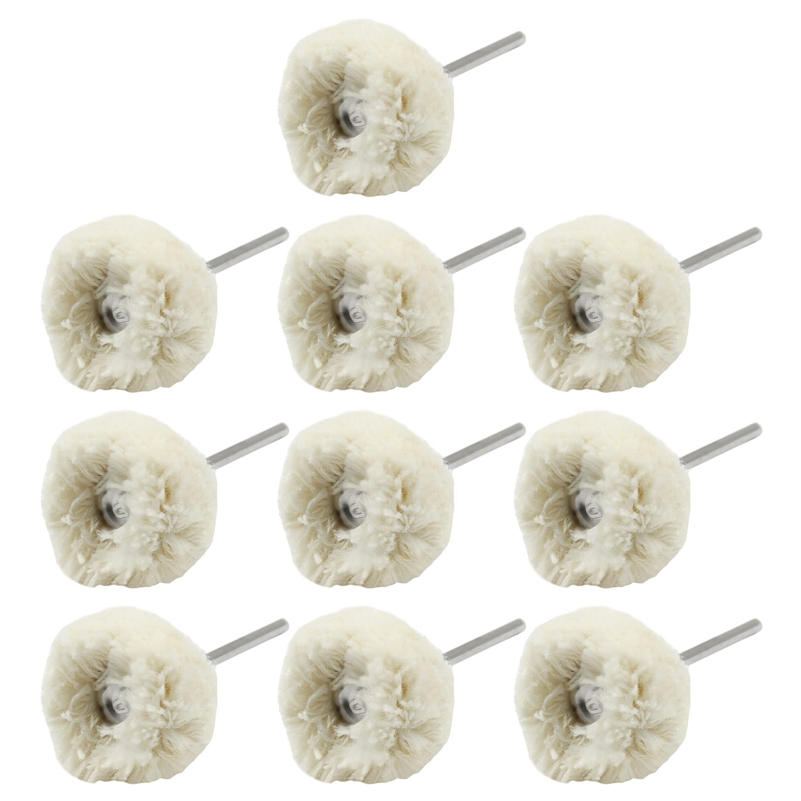 20Pcs Cotton Polishing Buff Wheels with 3/32" (2.35mm) Shank for Dremel Rotar...