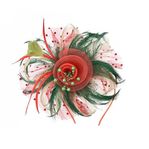 6Pcs Multicolor Tea Party Hats for Women, Fascinators with Headband and Clip,
