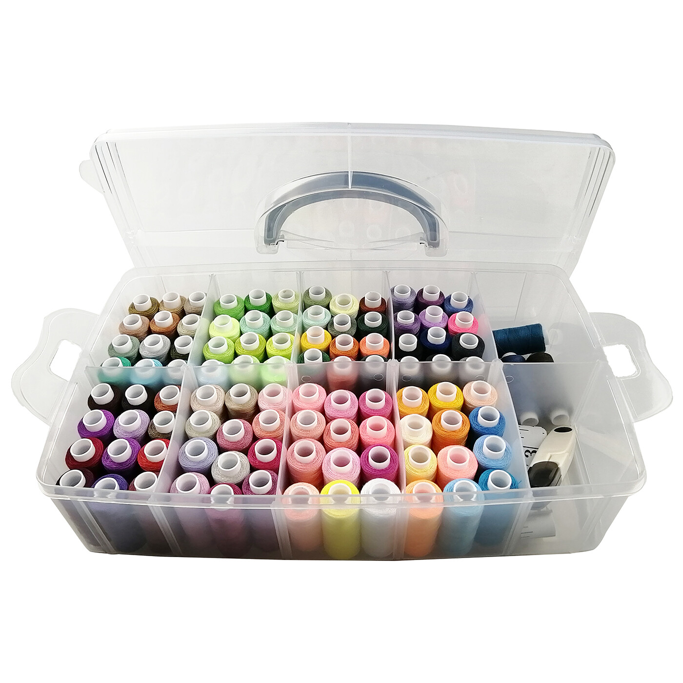 100 Colors Sewing Thread Kit 40S/2 40WT Polyester Machines Embroidery Overclock