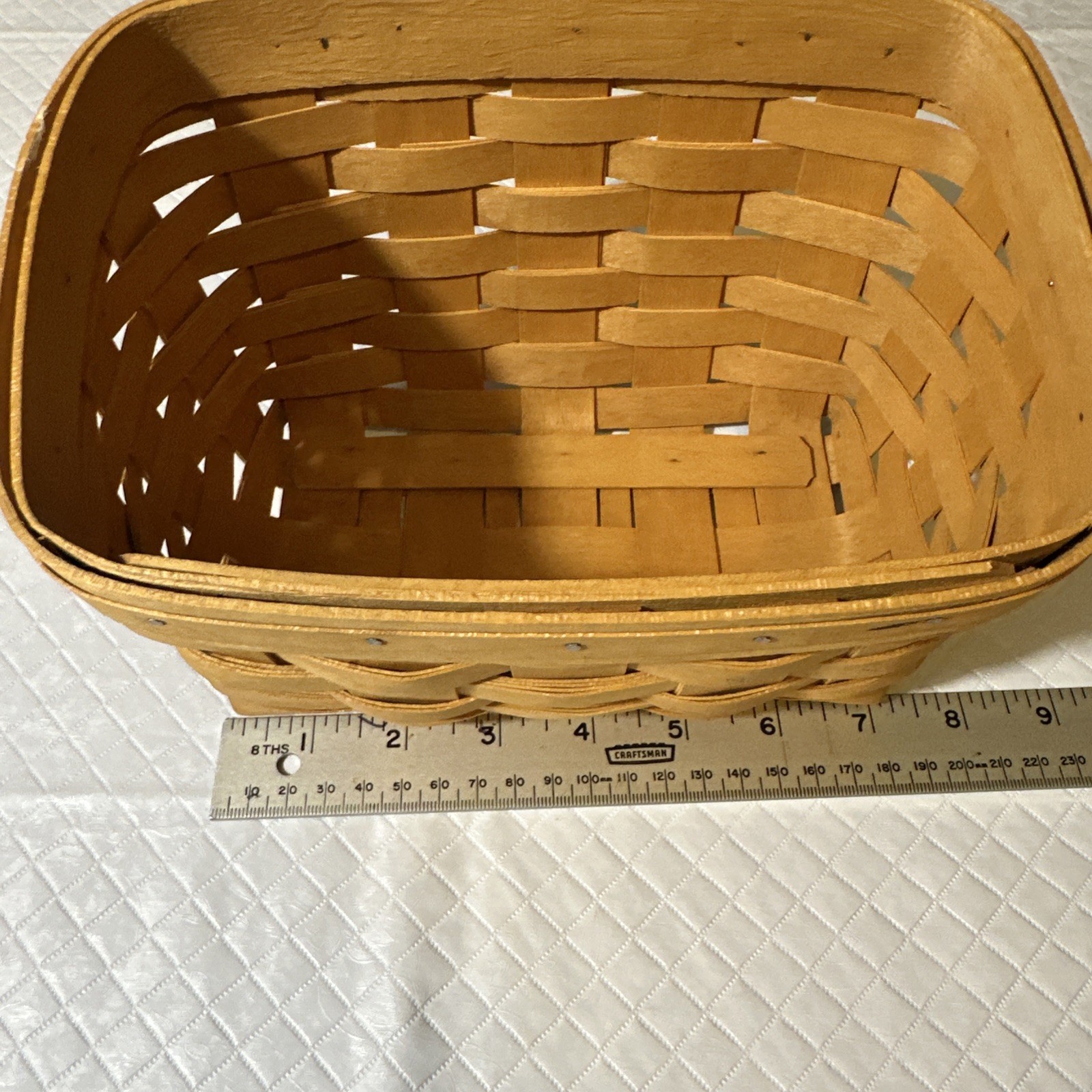 Longaberger Classic Small Basket Slanted Signed 1999 Vintage Basket Only