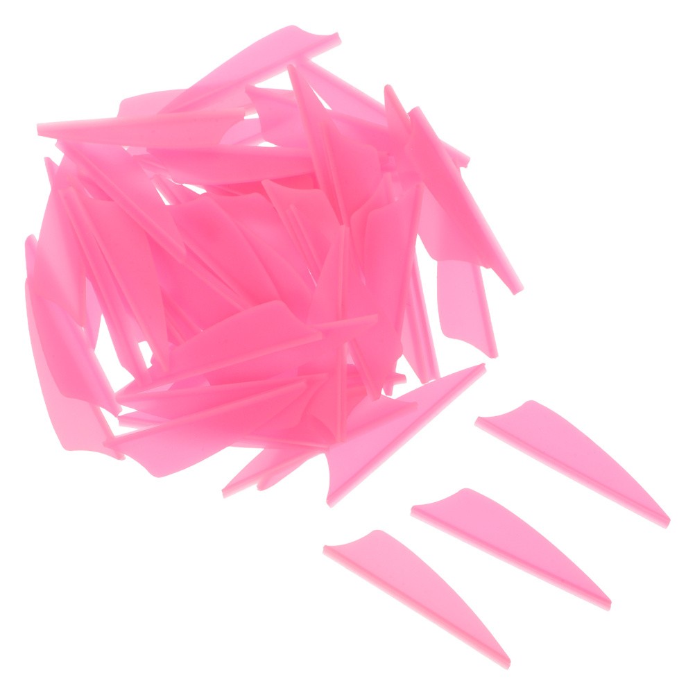 60 Pcs Shield Shape Plastic Arrow Fletching Vanes For Archery Practice