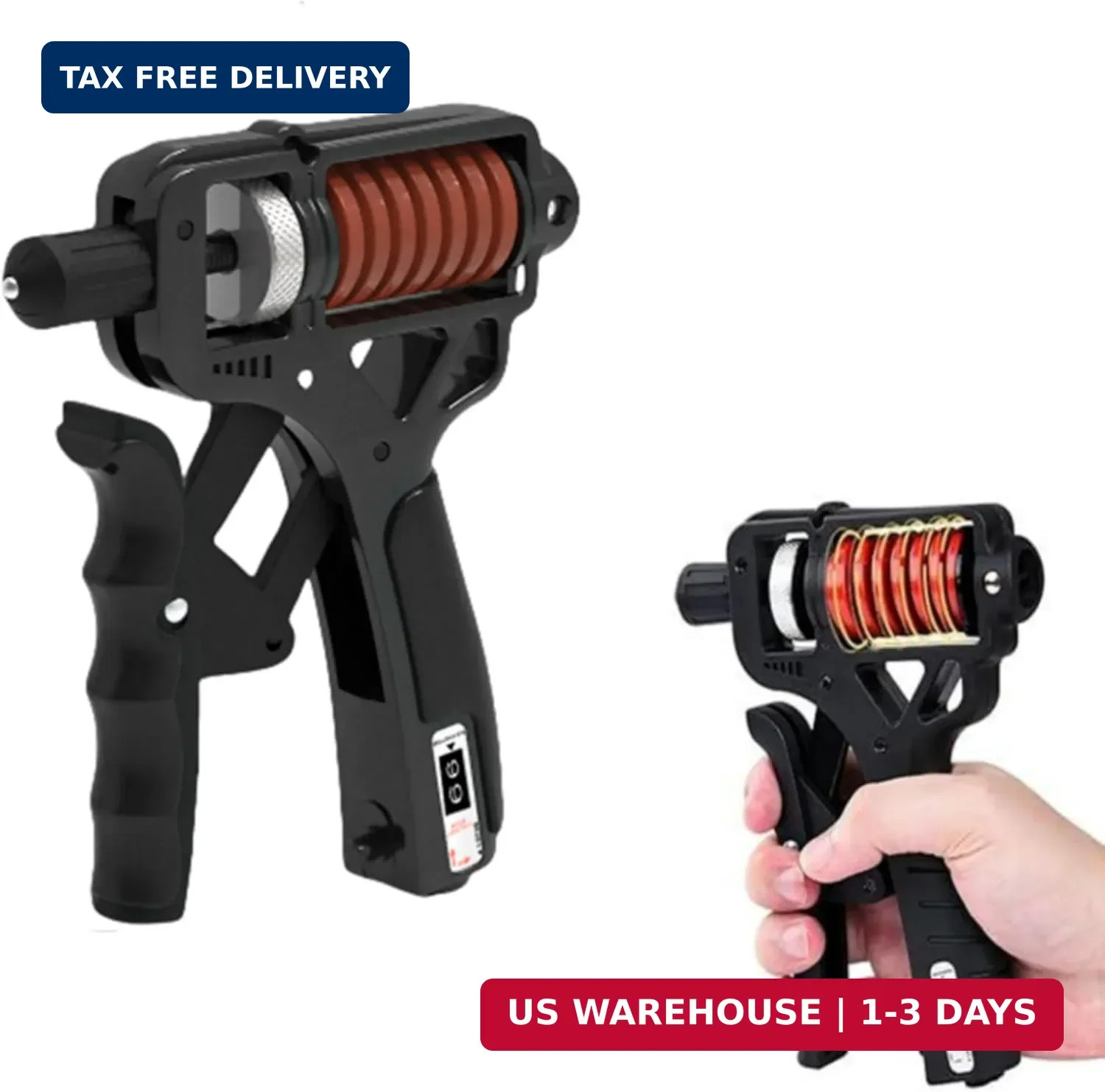 Grip strength trainer, forearm exerciser, Adjustable resistance 10-360 pounds (5