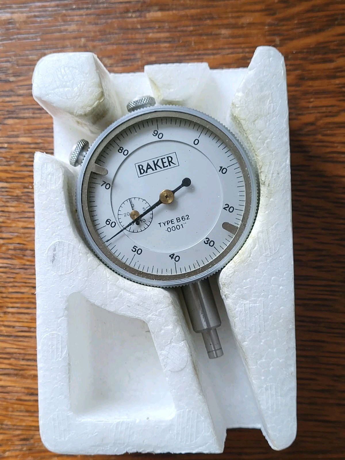 Baker Type B62 Dial Gauge .0001" Range 0.25" w/Box Machinist Tool