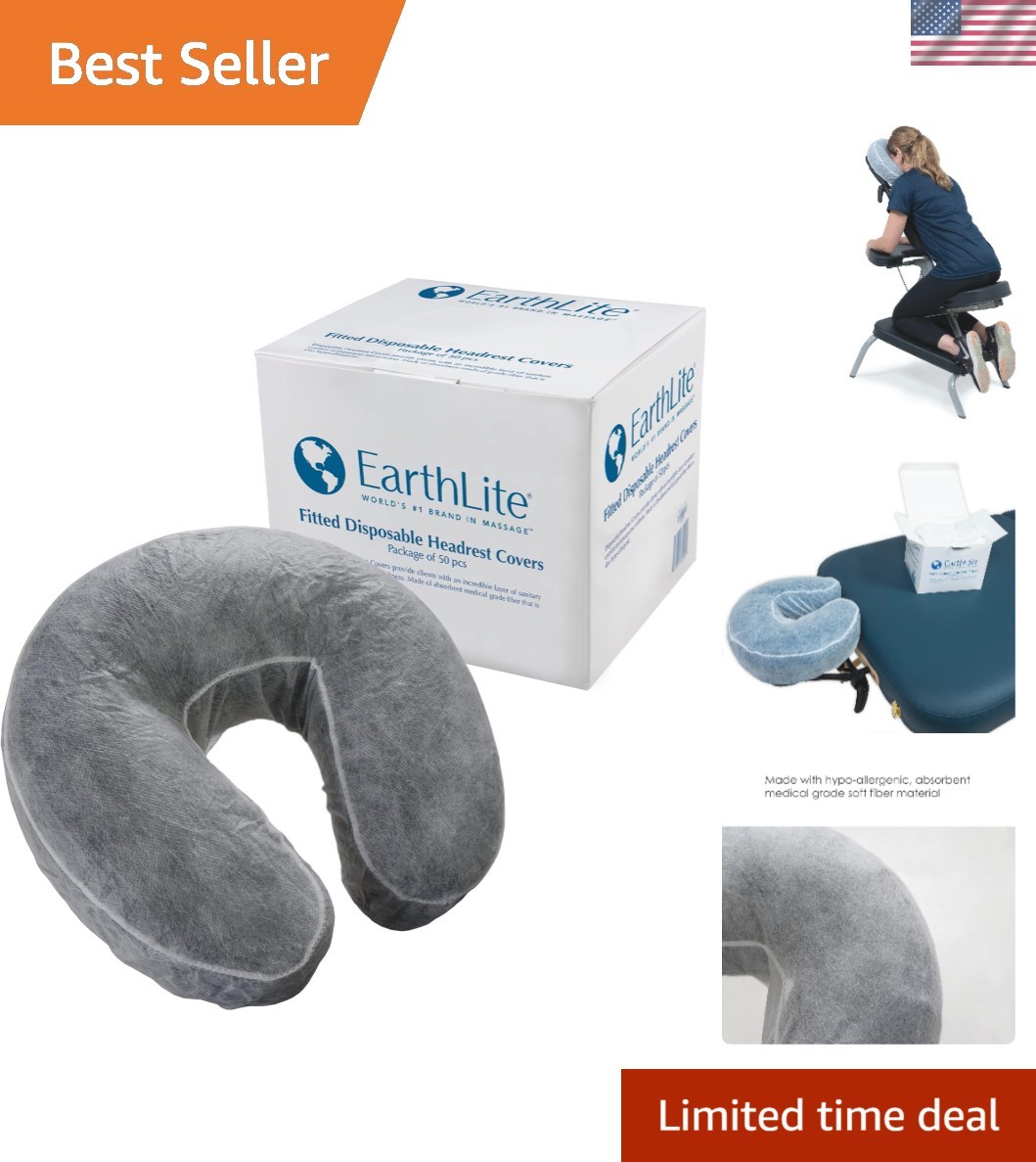 Hypoallergenic Fitted Face Cradle Covers - 50 Pack for Massage Tables & Chairs