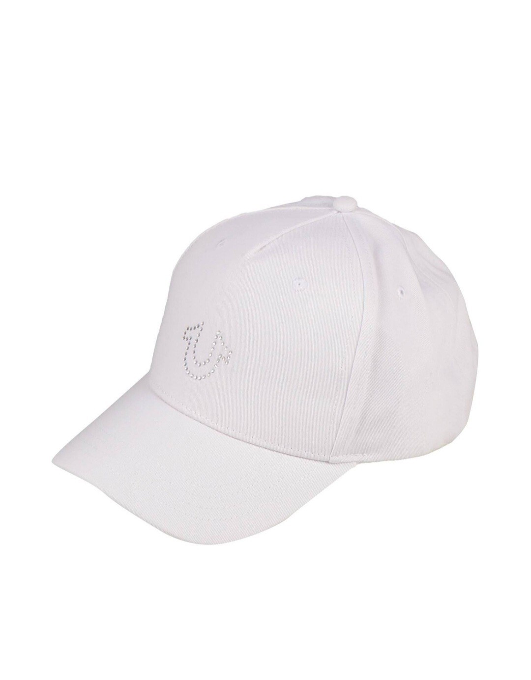 True Religion Crystal Horseshoe Baseball Cap Hat White Women's Size : OS