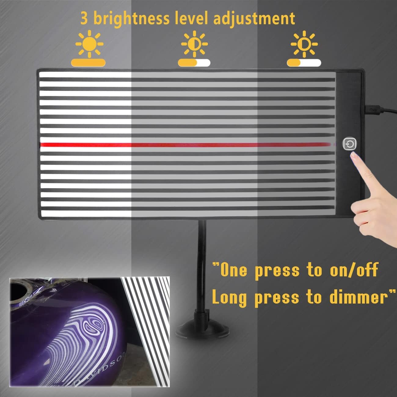 Removal Lamp Reflector LED Light Line Testing Board Paintless Dent Repair Tool