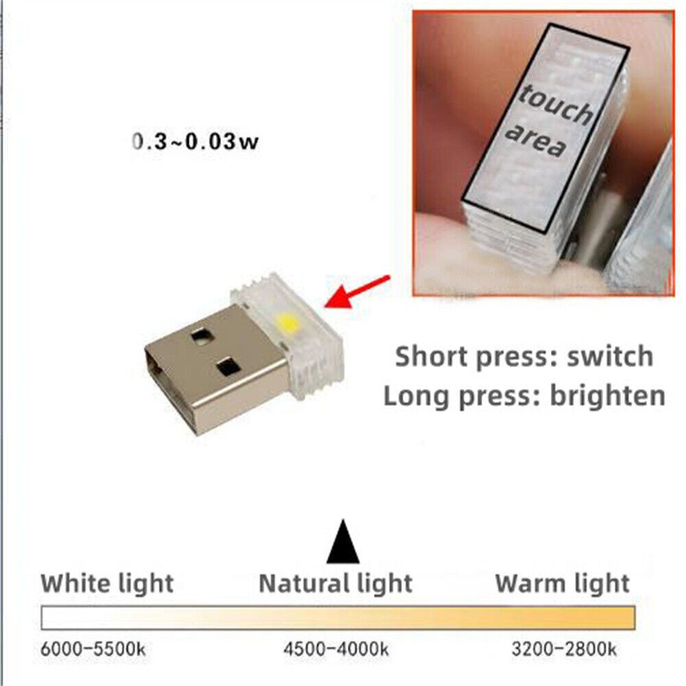 Creative USB LED night light bedroom sleep bedside energy saving eye protection