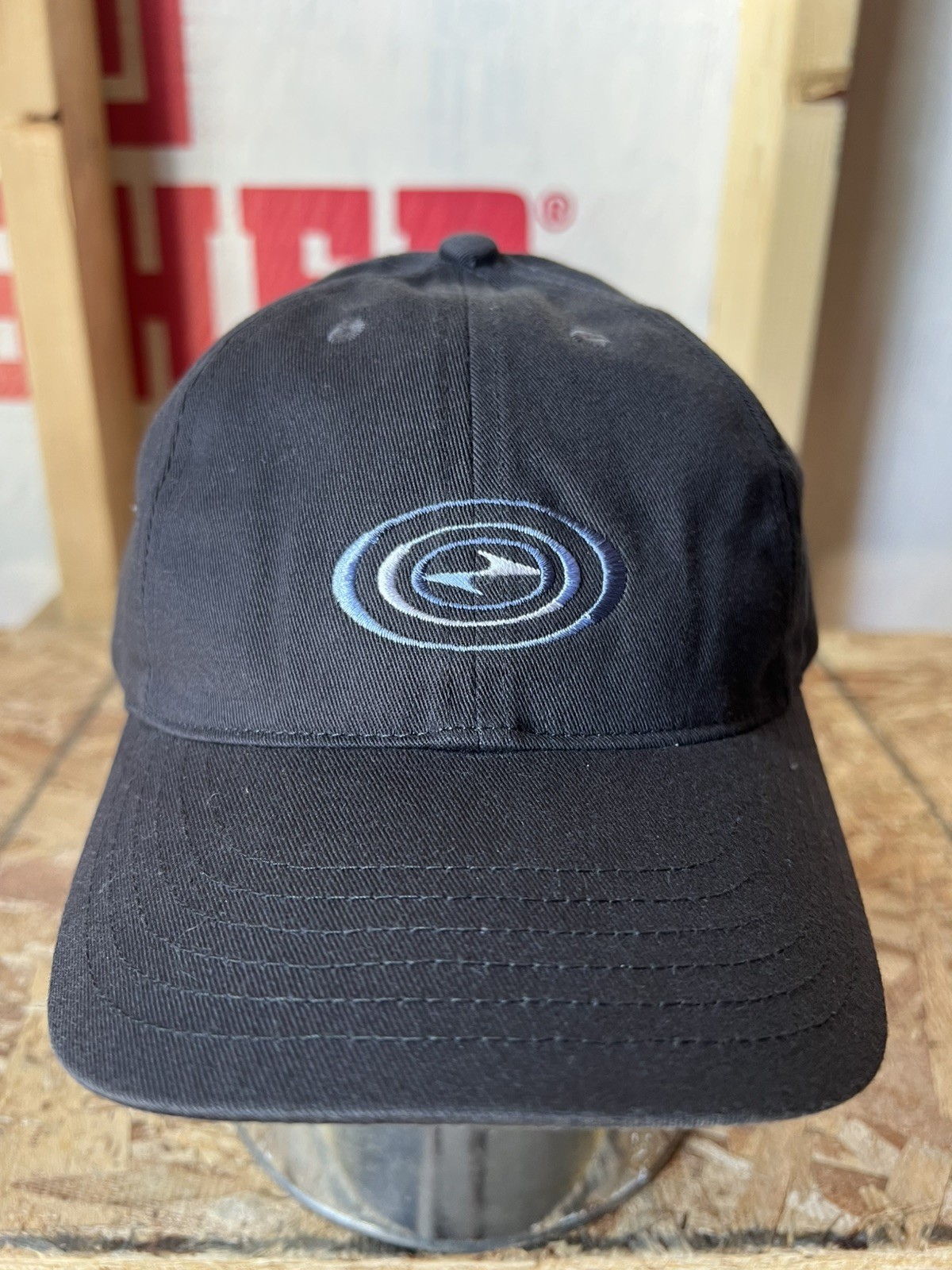 Vintage Nike Tiger Woods Yin Yang Strapback Golf Hat Rare 90's Era Black