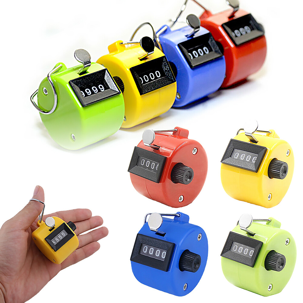 Mechanical Hand Tally Number Counter Click Clicker 4 Digit Counting Manual AE