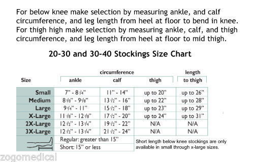 Truform 20-30 Below Knee Compression Stockings Open Toe Beige