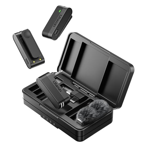 A100 Wireless Lavalier Microphone Lapel Mic for Camera and Phone w USB