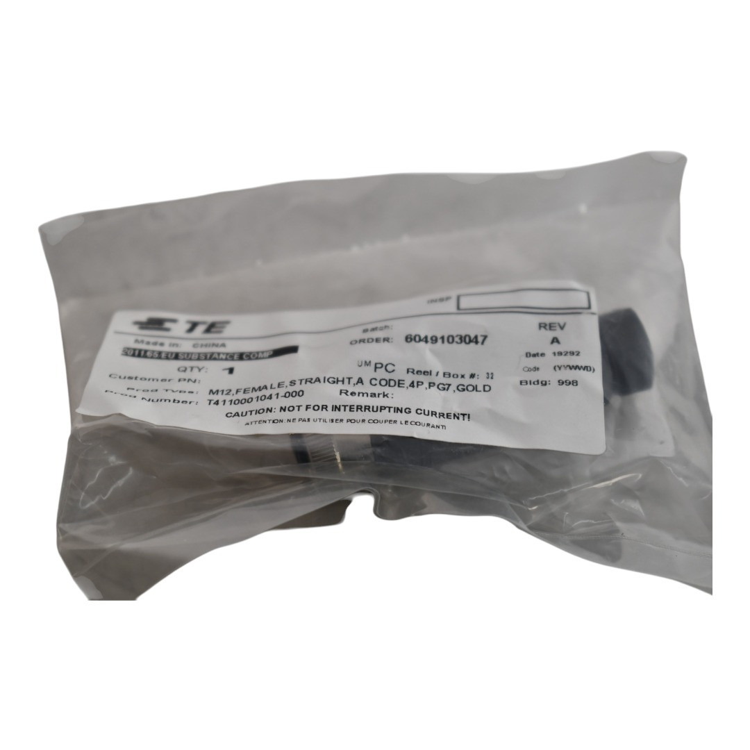 NEW TE Connectivity T4111001041-000 4 Position Circular Connector Receptacle, Ma